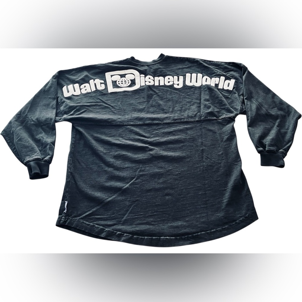 Walt Disney World Spirit Jersey Shirt Adult Small Black White Logo Disney Parks